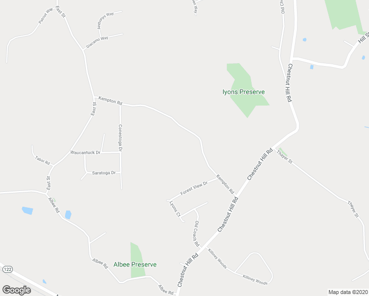 map of restaurants, bars, coffee shops, grocery stores, and more near 57 Kempton Road in Millville