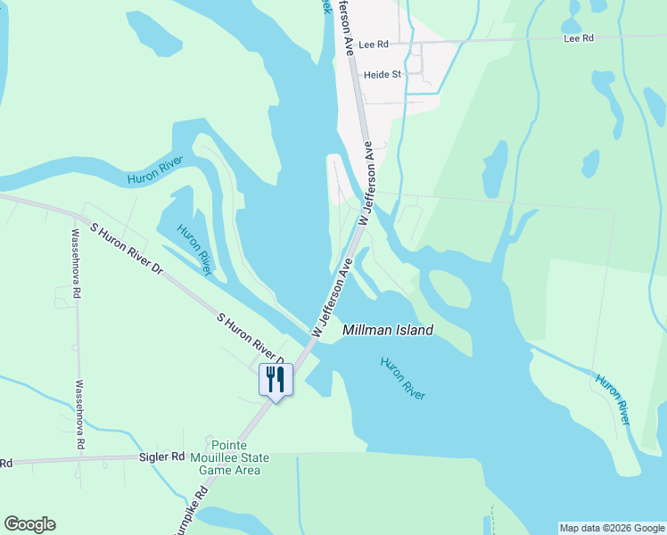 map of restaurants, bars, coffee shops, grocery stores, and more near 36168 Ruth Street in Brownstown Charter Township