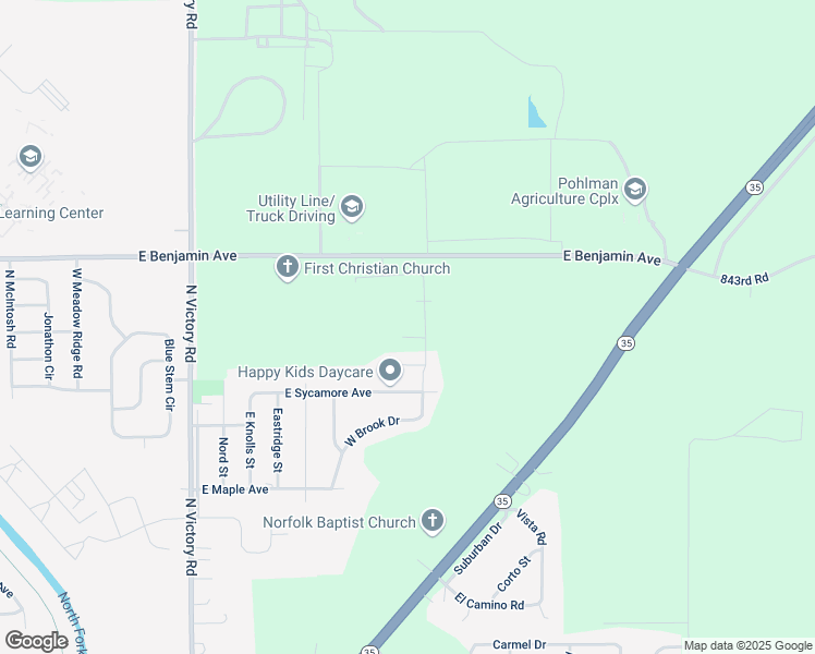 map of restaurants, bars, coffee shops, grocery stores, and more near 1104 West Brook Drive in Norfolk