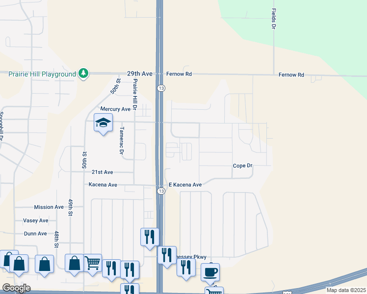 map of restaurants, bars, coffee shops, grocery stores, and more near 2205 Bison Court in Marion