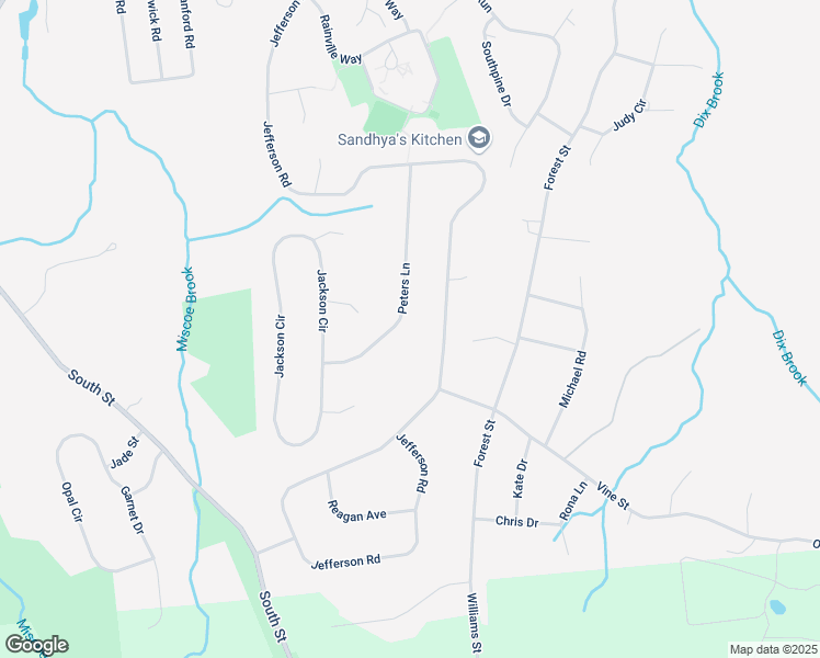 map of restaurants, bars, coffee shops, grocery stores, and more near 57 Jefferson Road in Franklin