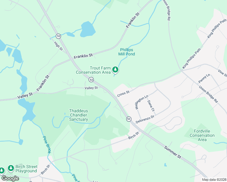 map of restaurants, bars, coffee shops, grocery stores, and more near 591 Summer Street in Duxbury