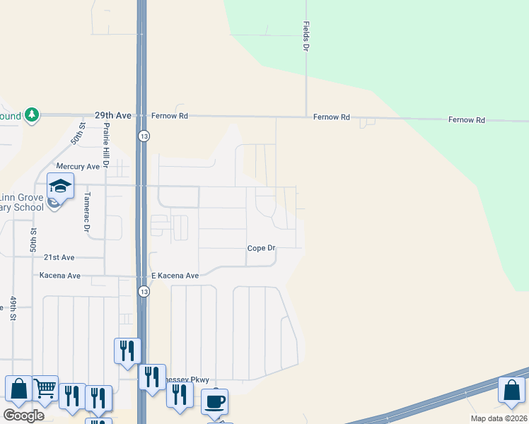 map of restaurants, bars, coffee shops, grocery stores, and more near in Marion