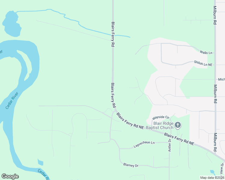 map of restaurants, bars, coffee shops, grocery stores, and more near 5801 Blairs Ferry Road in Cedar Rapids