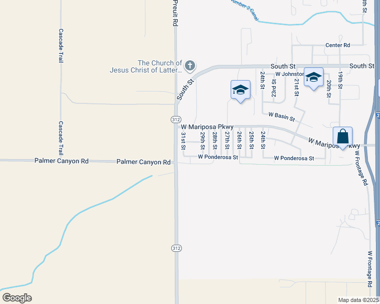 map of restaurants, bars, coffee shops, grocery stores, and more near 1-49 31st St in Wheatland