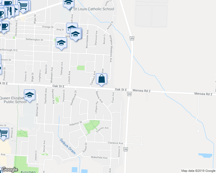 map of restaurants, bars, coffee shops, grocery stores, and more near 19 B Sturgeon Meadows Avenue in Essex County