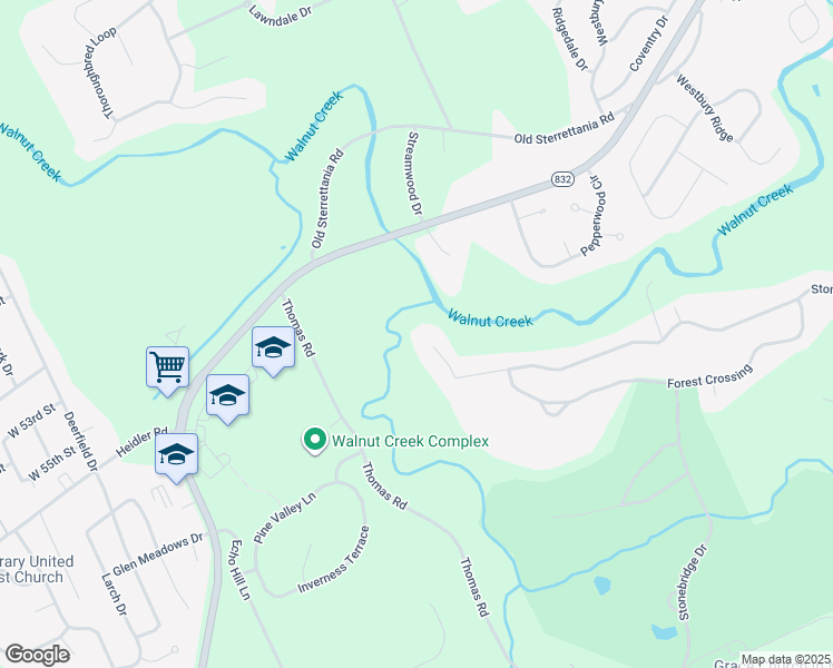 map of restaurants, bars, coffee shops, grocery stores, and more near 5462 Mystic Ridge in Erie