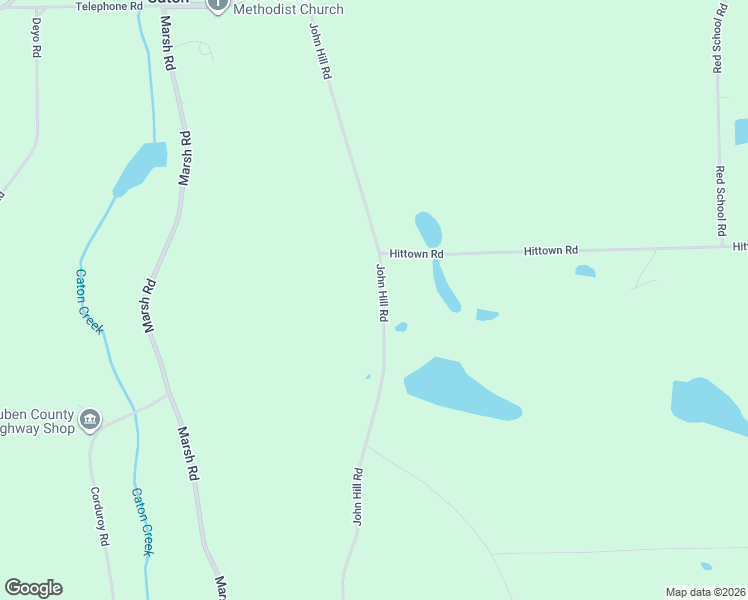 map of restaurants, bars, coffee shops, grocery stores, and more near 961 John Hill Road in Steuben