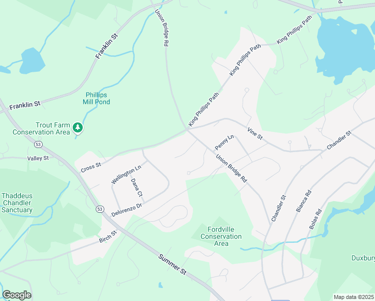 map of restaurants, bars, coffee shops, grocery stores, and more near 5 Colonial Drive in Duxbury