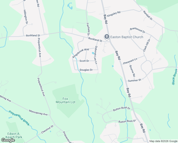 map of restaurants, bars, coffee shops, grocery stores, and more near 10 Douglas Drive in Easton