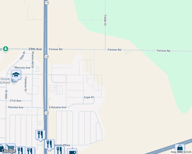 map of restaurants, bars, coffee shops, grocery stores, and more near 2505 Burns Drive in Marion