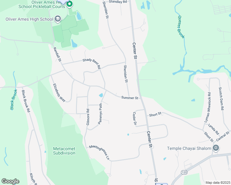 map of restaurants, bars, coffee shops, grocery stores, and more near 17 Summer Street in Easton