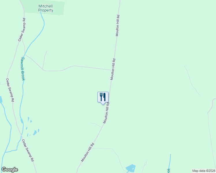 map of restaurants, bars, coffee shops, grocery stores, and more near 157 Moulton Hill Road in Monson