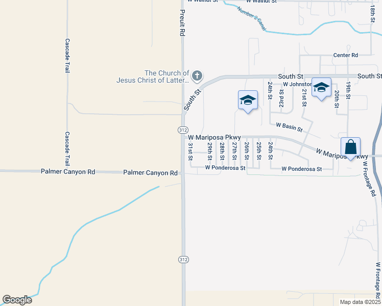 map of restaurants, bars, coffee shops, grocery stores, and more near 49 31st St in Wheatland