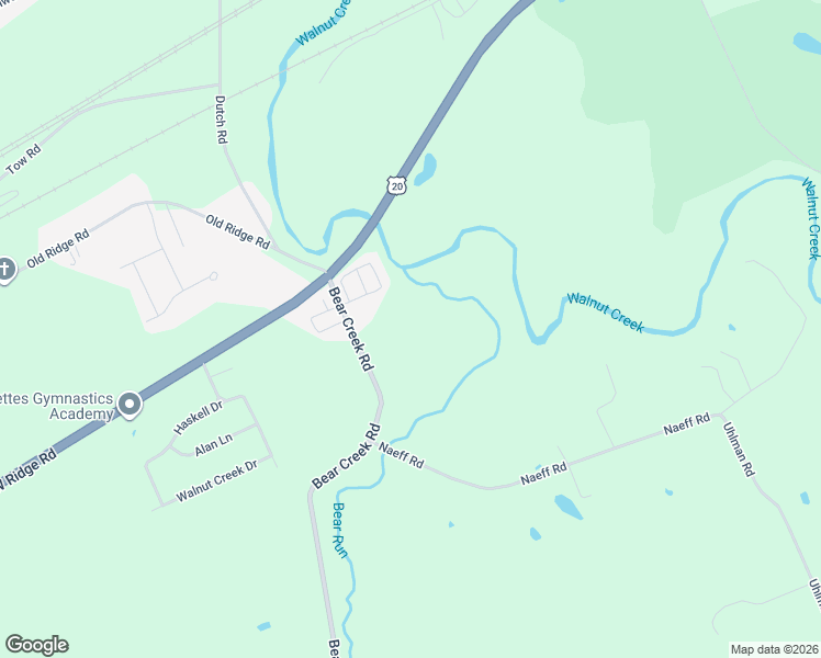 map of restaurants, bars, coffee shops, grocery stores, and more near 3701 Bear Creek Road in Fairview