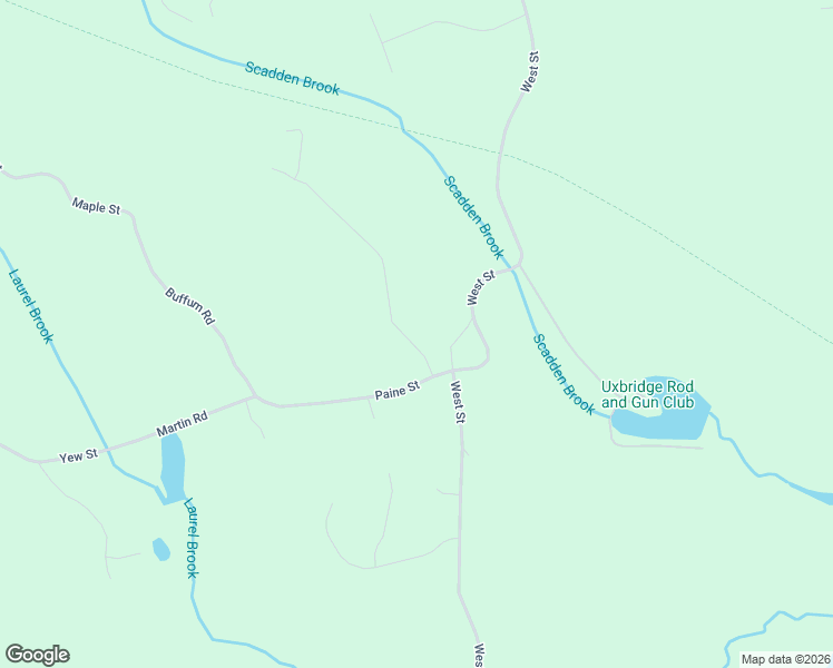 map of restaurants, bars, coffee shops, grocery stores, and more near 25 Stanphyl Road in Uxbridge