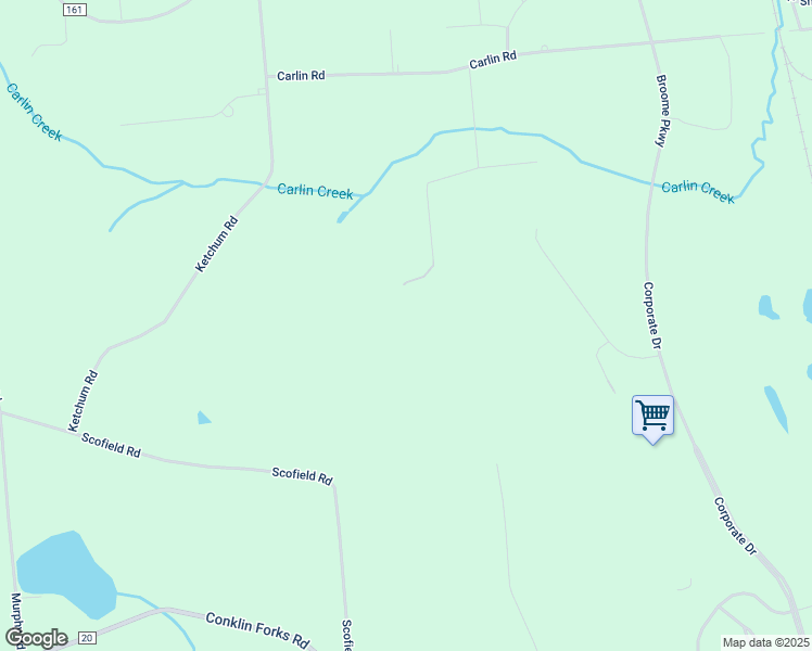 map of restaurants, bars, coffee shops, grocery stores, and more near 56 Amber Hill Road in Conklin