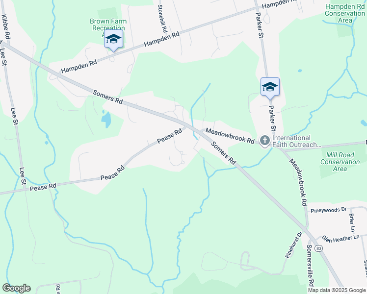 map of restaurants, bars, coffee shops, grocery stores, and more near 23 Deer Run Terrace in East Longmeadow