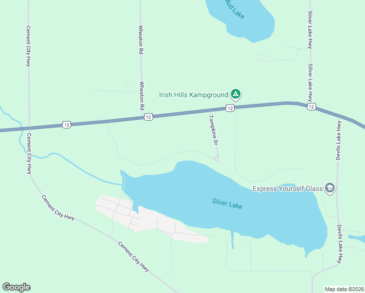 map of restaurants, bars, coffee shops, grocery stores, and more near 1053 Tompkins Drive in Cement City