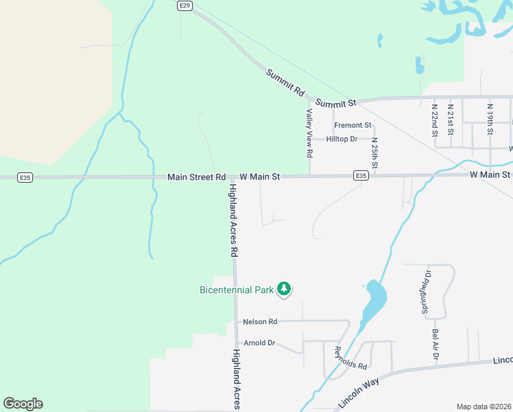 map of restaurants, bars, coffee shops, grocery stores, and more near 104 South 29th Street in Marshalltown