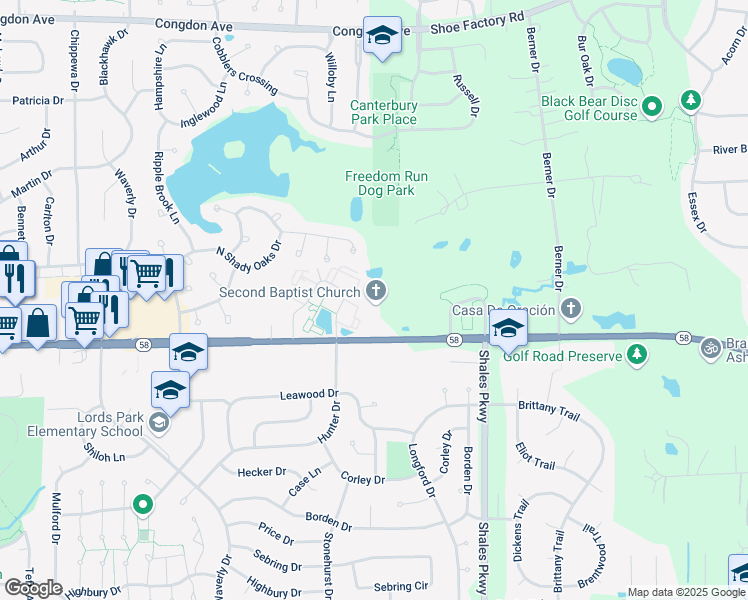 map of restaurants, bars, coffee shops, grocery stores, and more near 1280 Summit Street in Elgin