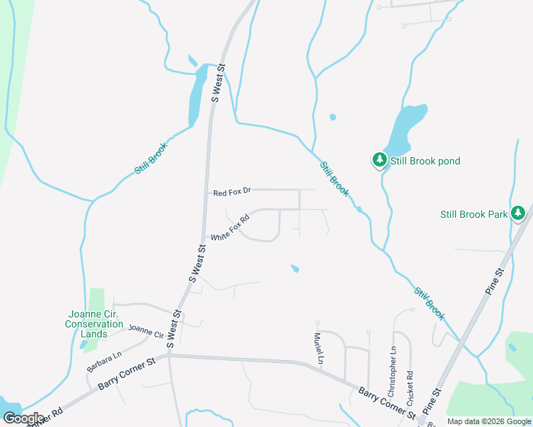 map of restaurants, bars, coffee shops, grocery stores, and more near 44-102 White Fox Road in Agawam