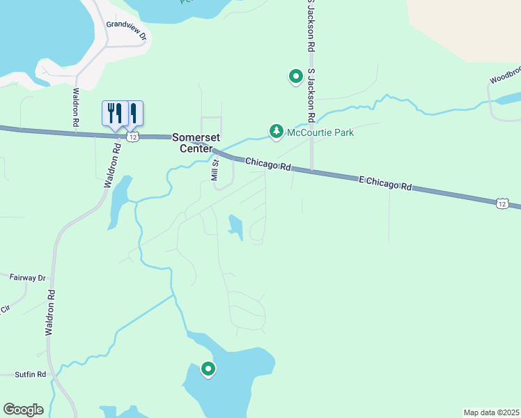 map of restaurants, bars, coffee shops, grocery stores, and more near 10631 South Hampton Drive in Somerset Center