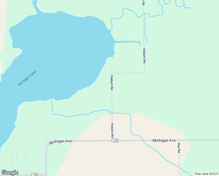 map of restaurants, bars, coffee shops, grocery stores, and more near 51600 Hallam Road in Mendon