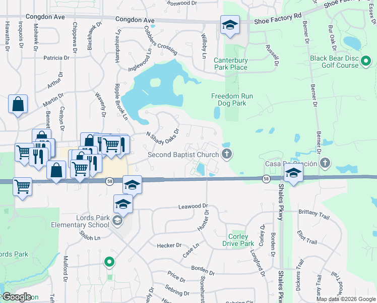 map of restaurants, bars, coffee shops, grocery stores, and more near 404 Kenneth Circle in Elgin