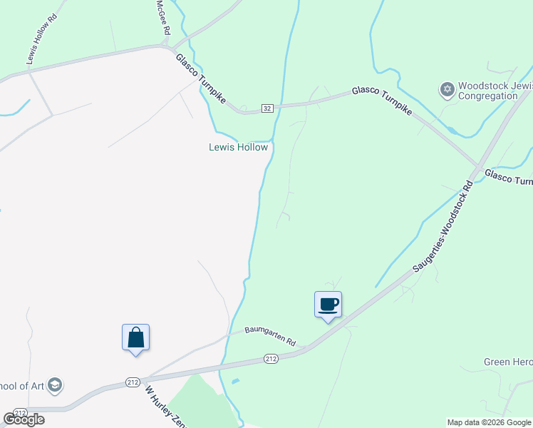 map of restaurants, bars, coffee shops, grocery stores, and more near 59 Raybrook Drive in Woodstock