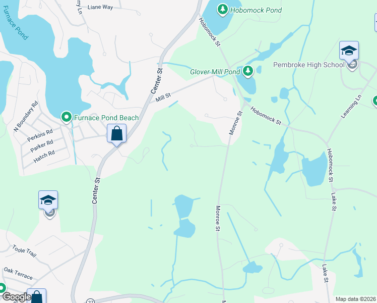 map of restaurants, bars, coffee shops, grocery stores, and more near 21 Kallio Path in Pembroke