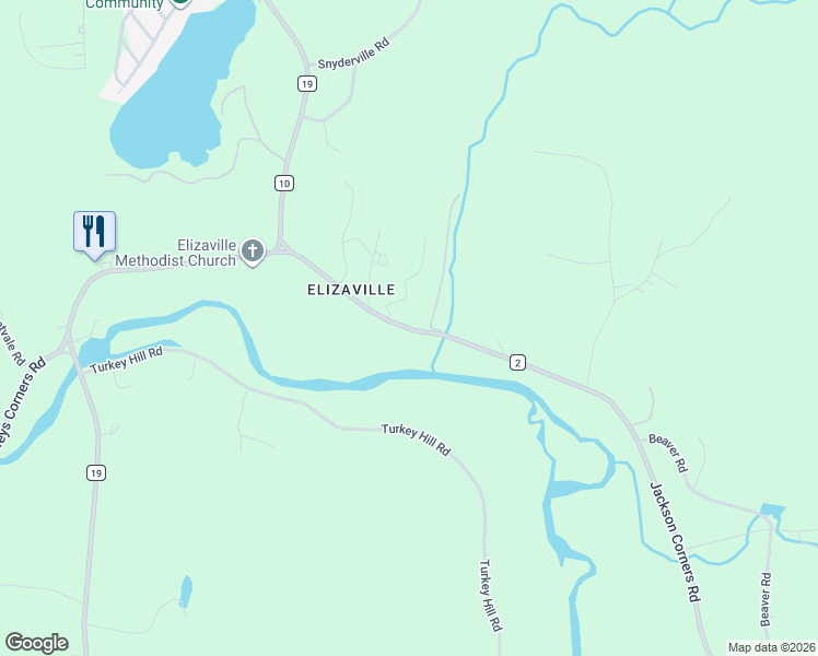 map of restaurants, bars, coffee shops, grocery stores, and more near 812 Jackson Corners Rd in Elizaville