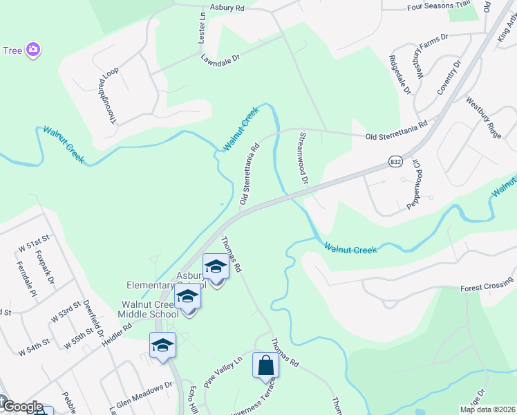 map of restaurants, bars, coffee shops, grocery stores, and more near 5581 Old Sterrettania Rd in Erie