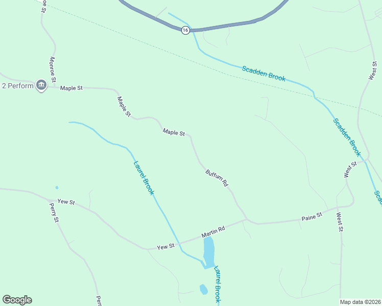 map of restaurants, bars, coffee shops, grocery stores, and more near 100 Buffum Road in Uxbridge