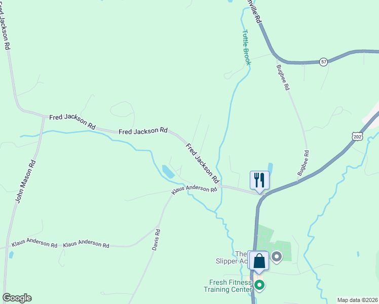 map of restaurants, bars, coffee shops, grocery stores, and more near 25 Fred Jackson Road in Southwick