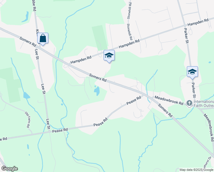map of restaurants, bars, coffee shops, grocery stores, and more near 7 Bettswood Road in East Longmeadow