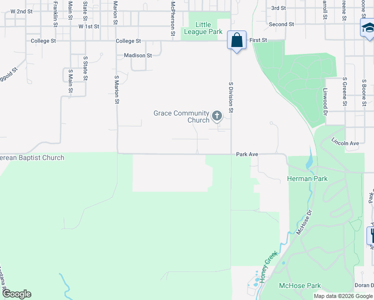 map of restaurants, bars, coffee shops, grocery stores, and more near 307 West Park Avenue in Boone