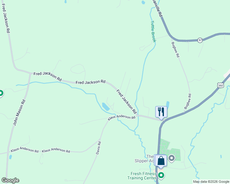 map of restaurants, bars, coffee shops, grocery stores, and more near 25 Fred Jackson Road in Southwick