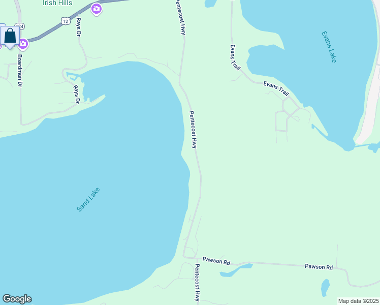 map of restaurants, bars, coffee shops, grocery stores, and more near 402 Pentecost Highway in Onsted