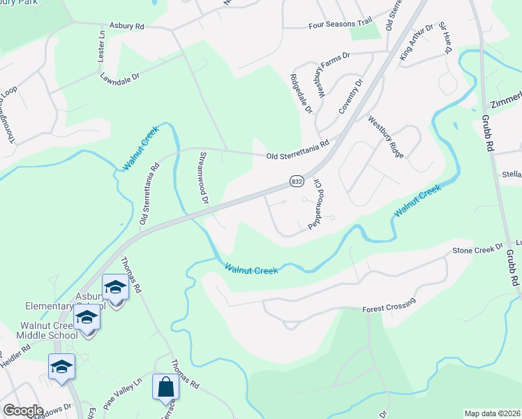 map of restaurants, bars, coffee shops, grocery stores, and more near 5488 Pepperwood Circle in Erie
