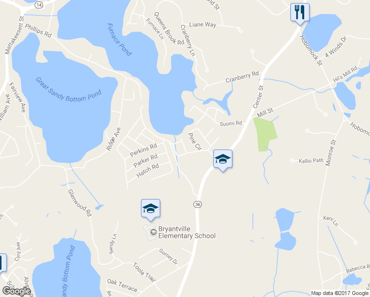 map of restaurants, bars, coffee shops, grocery stores, and more near 9 Beach Road in Pembroke