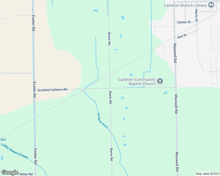 map of restaurants, bars, coffee shops, grocery stores, and more near 2510 Scofield Carleton Road in Carleton