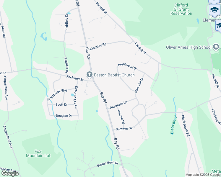 map of restaurants, bars, coffee shops, grocery stores, and more near 212 Bay Road in Easton