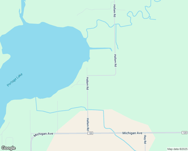 map of restaurants, bars, coffee shops, grocery stores, and more near 51600 Hallam Road in Mendon