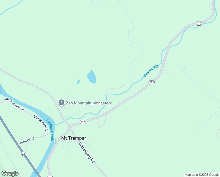 map of restaurants, bars, coffee shops, grocery stores, and more near Miller Road in Mount Tremper