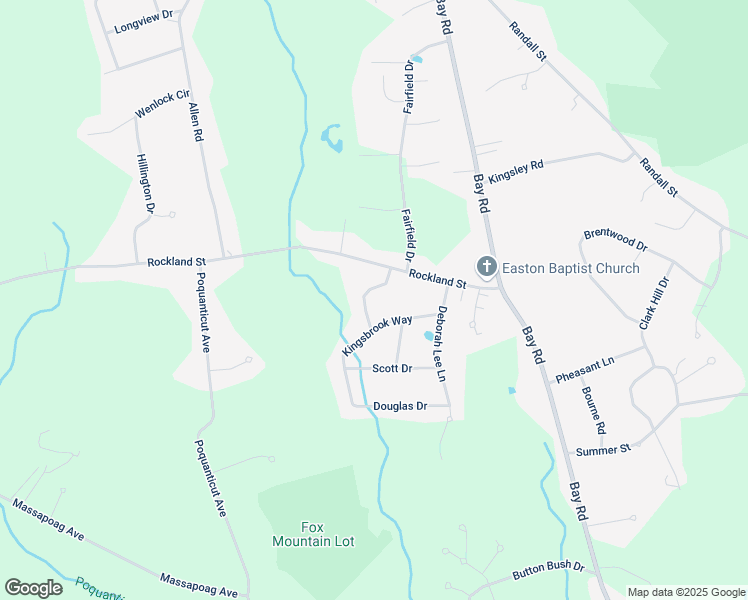 map of restaurants, bars, coffee shops, grocery stores, and more near 28 Rockland Street in Easton