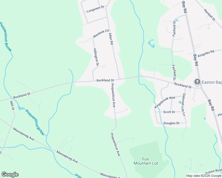 map of restaurants, bars, coffee shops, grocery stores, and more near 252 Poquanticut Avenue in Easton