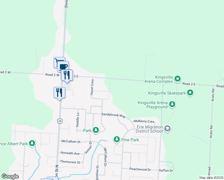 map of restaurants, bars, coffee shops, grocery stores, and more near in Kingsville
