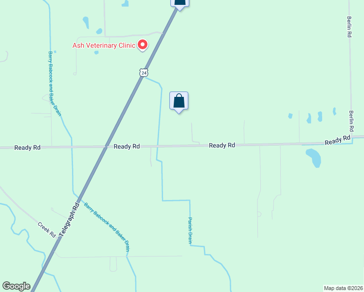 map of restaurants, bars, coffee shops, grocery stores, and more near 3123 Ready Road in Monroe County