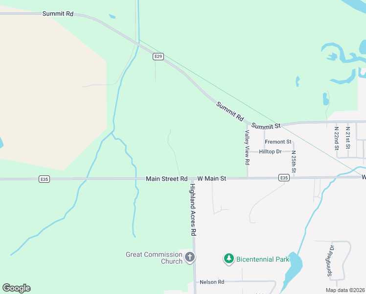 map of restaurants, bars, coffee shops, grocery stores, and more near 2395 Main Street Road in Marshalltown
